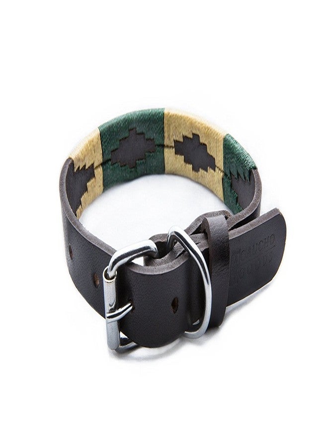 Skora Leather Dog Collar & Stylish Dog Belt (Black with Brown Padding, Large) - Image 3